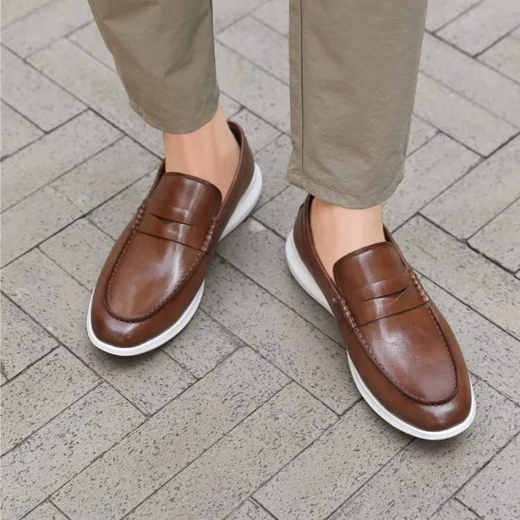 Amali Arvin Men's Cognac Slip On Loafers Vegan Leather