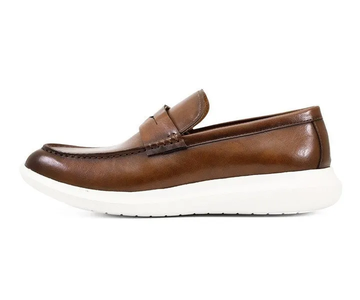 Amali Arvin Men's Cognac Slip On Loafers Vegan Leather