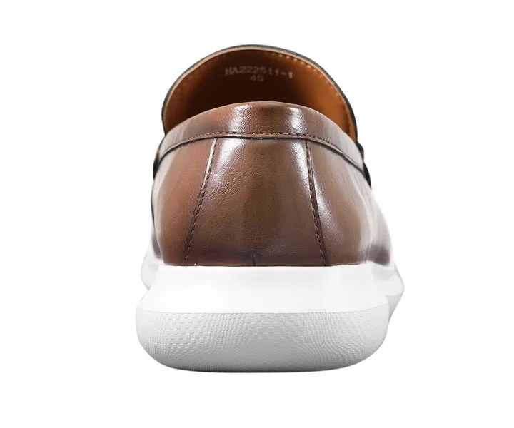 Amali Arvin Men's Cognac Slip On Loafers Vegan Leather