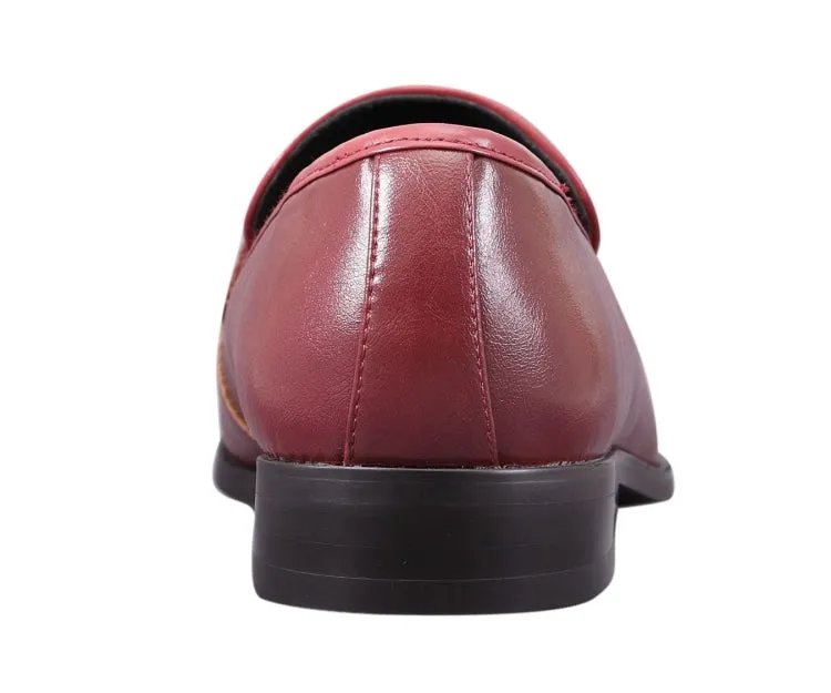 Amali Rian Red Luxe Loafers Men’s Vegan Leather