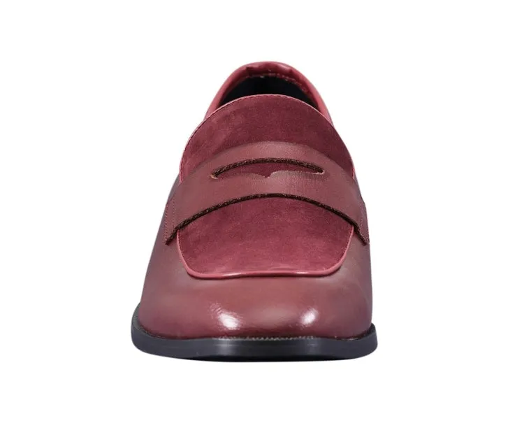 Amali Rian Red Luxe Loafers Men’s Vegan Leather