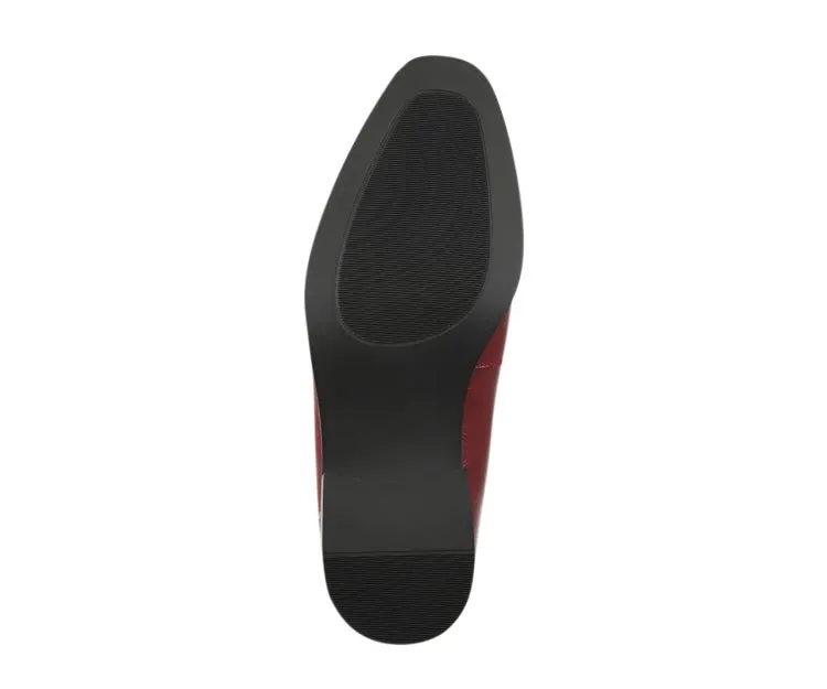 Amali Rian Red Luxe Loafers Men’s Vegan Leather