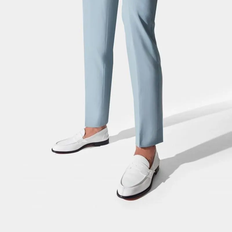 Casual Bi-color Leather Penny Loafers