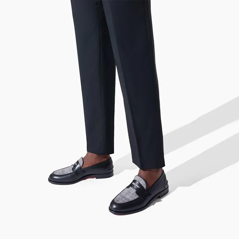 Casual Bi-color Leather Penny Loafers
