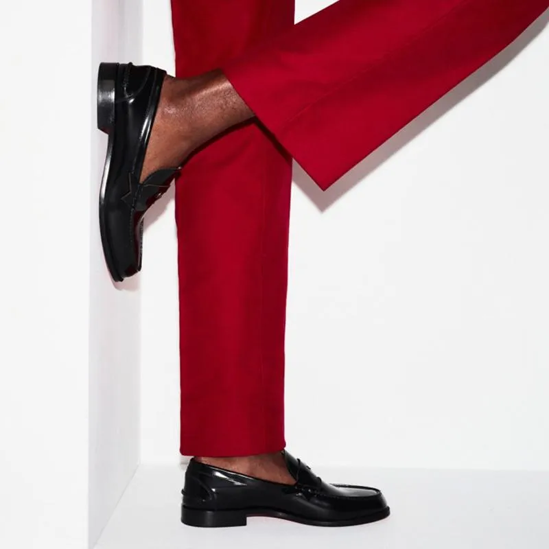Casual Bi-color Leather Penny Loafers