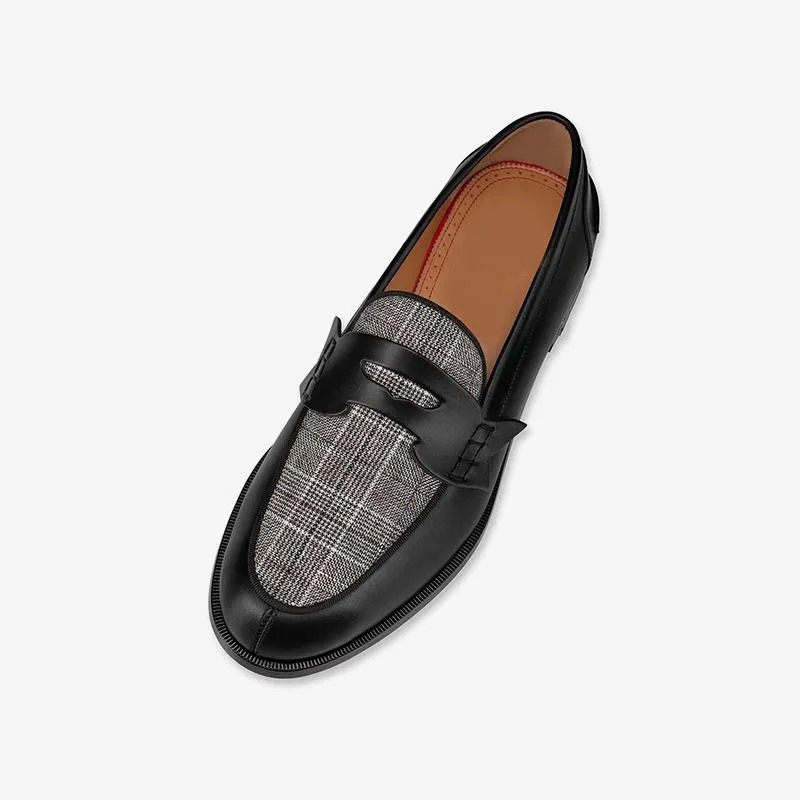 Casual Bi-color Leather Penny Loafers