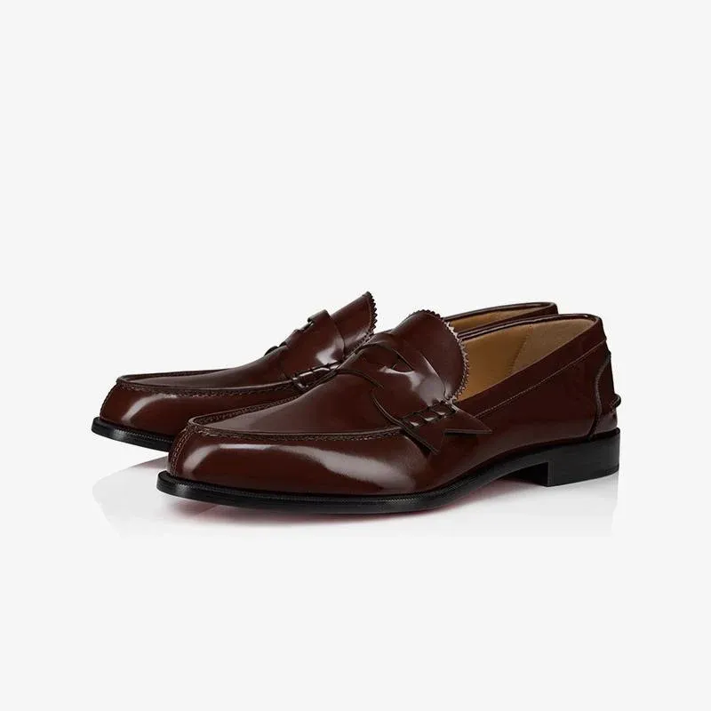 Casual Bi-color Leather Penny Loafers