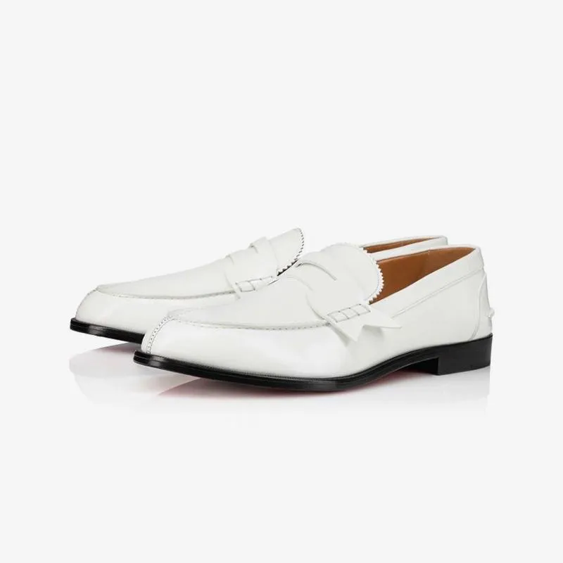 Casual Bi-color Leather Penny Loafers