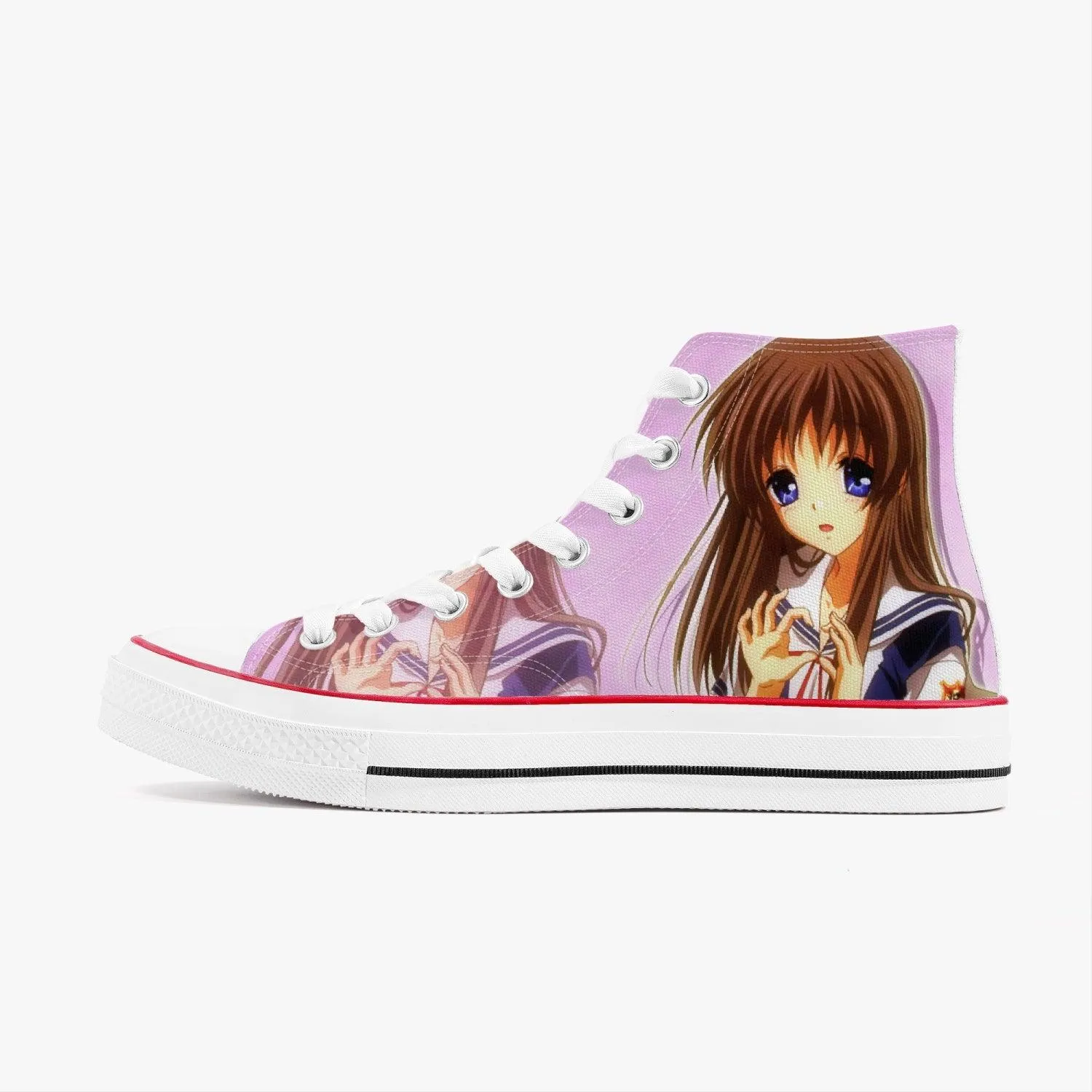 Clannad Nagisa Furukawa A-Star High White Anime Shoes
