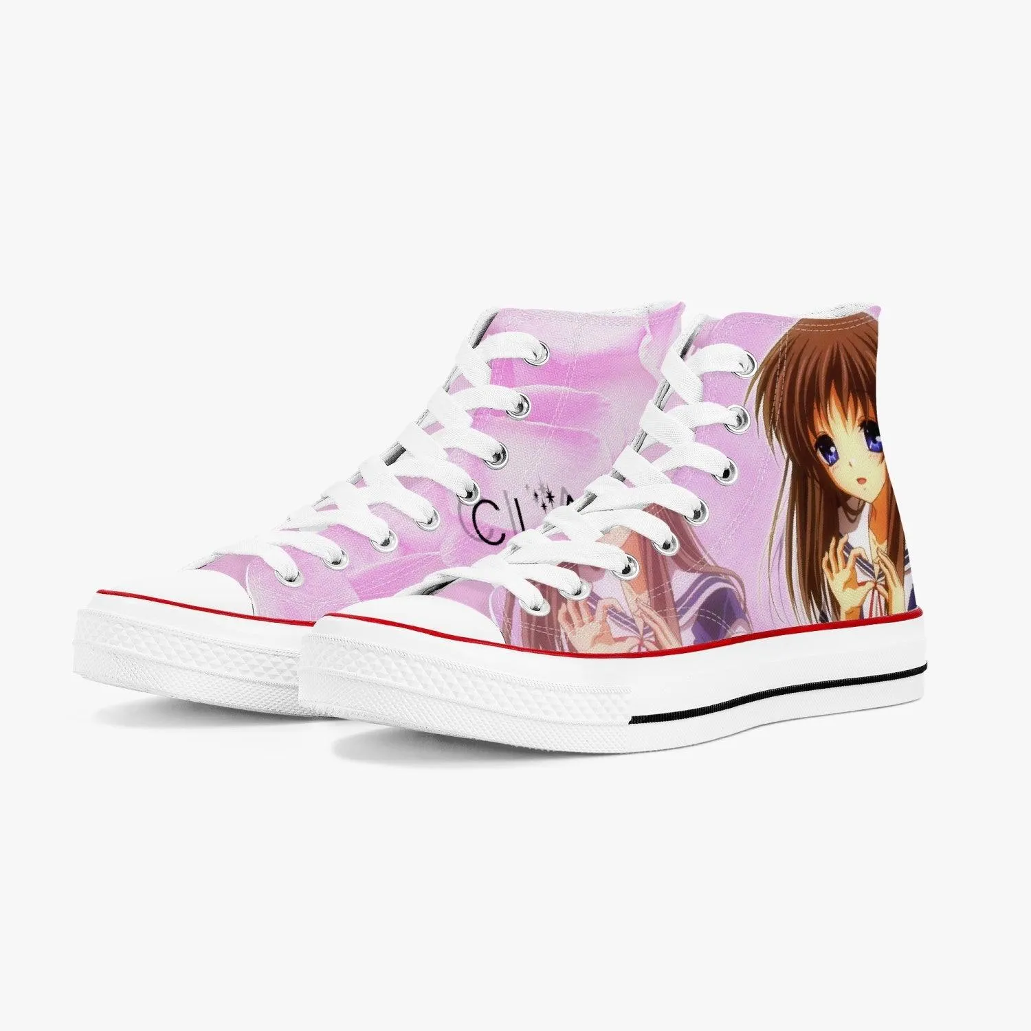 Clannad Nagisa Furukawa A-Star High White Anime Shoes