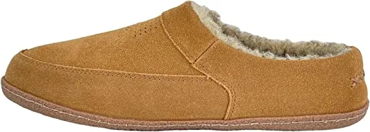 Clarks Mens Slipper Perforated Suede Leather Upper JMS0721 - Warm Plush Sherpa Lining - Indoor Outdoor House Slippers For Men