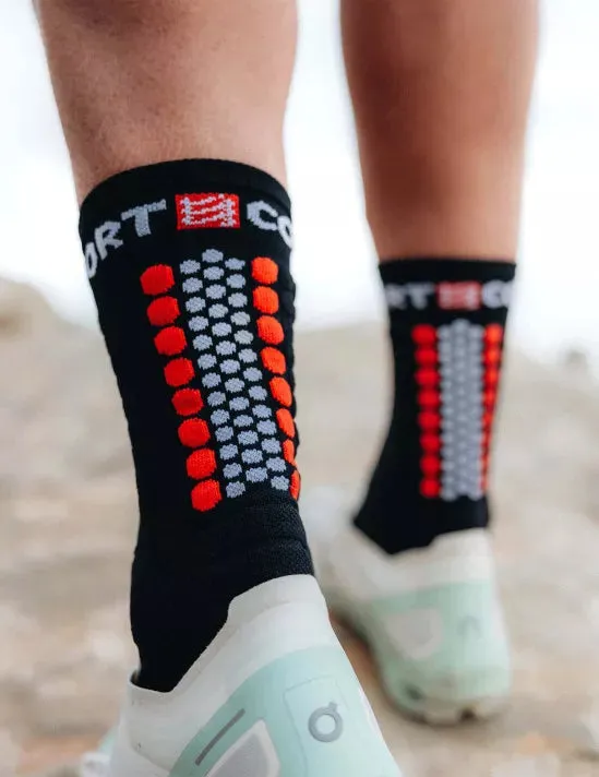 Compressport Unisex's Ultra Trail Sock v2.0 - Black/Red