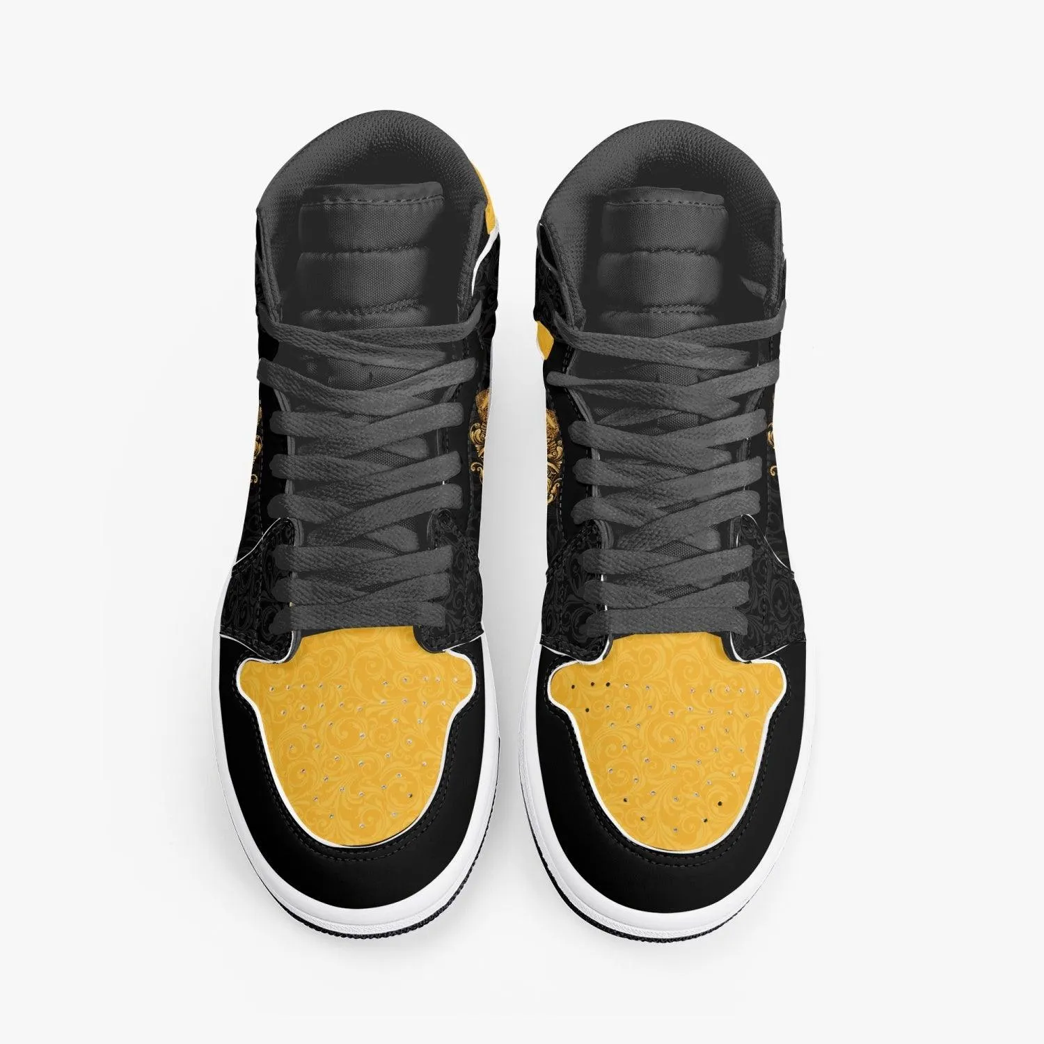 Death Note Light Yagami Yellow Black JD1 Mid Anime Shoes