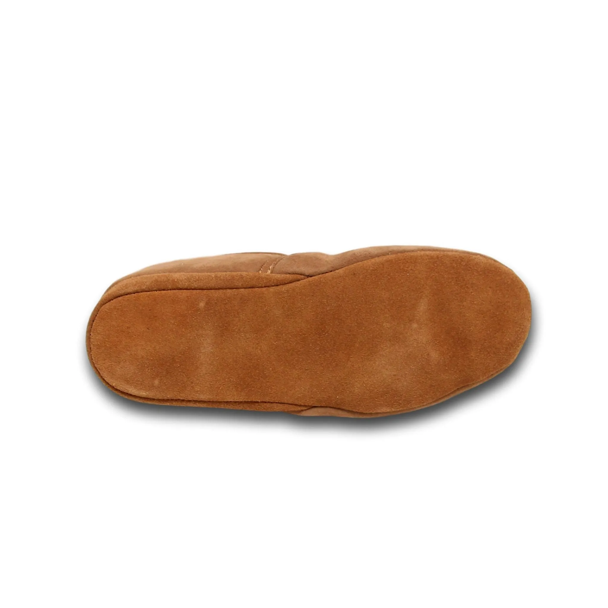 Deluxe Mens 'Noah' Sheepskin Slippers with Soft Sole - Chestnut