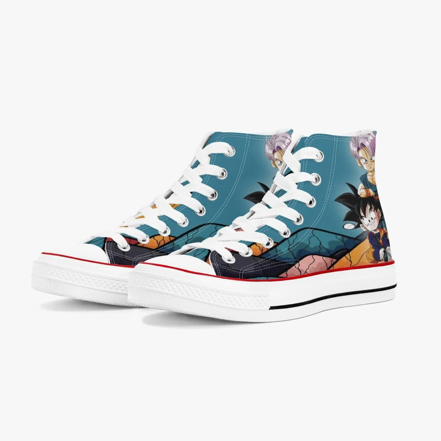 Dragon Ball Z Trunks and Goten A-Star High White Anime Shoes