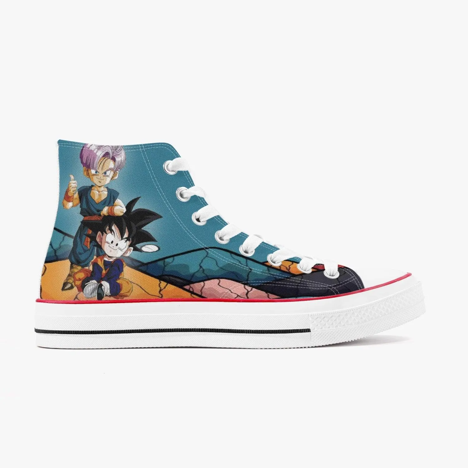 Dragon Ball Z Trunks and Goten A-Star High White Anime Shoes