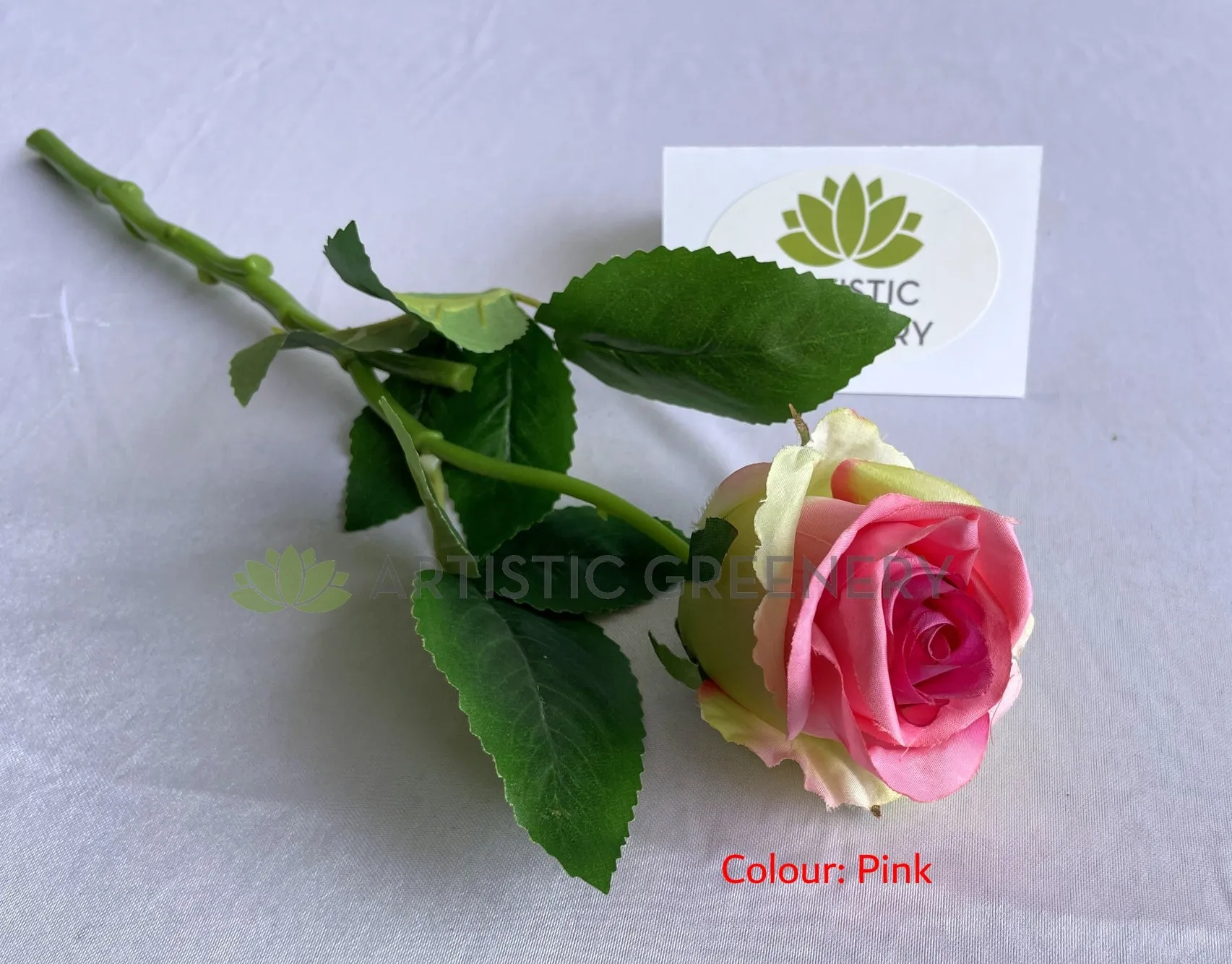 F0417 Single Rose Stem 39cm Blue / Pink / Purple (SPECIAL)