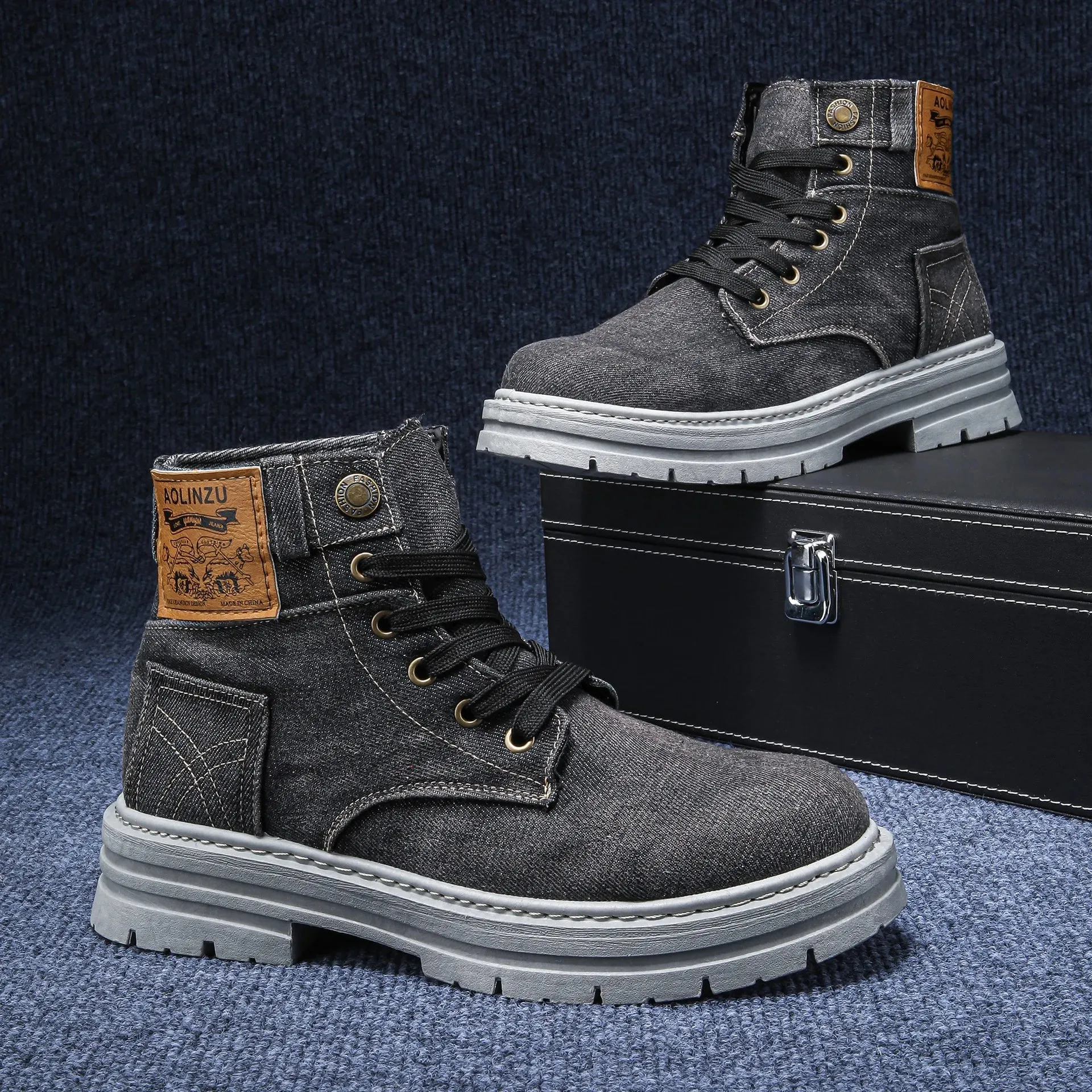 High-top Board Shoe Denim Casual