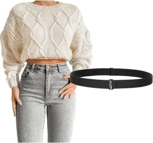 JASGOOD Crop Top Tuck Waist Band Adjustable Band Tucking Sweaters Shirts Elastic Stretch Belts for Women Change Style of Tops