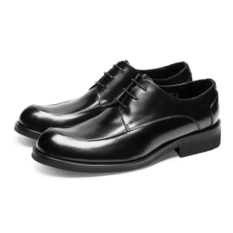Men Plain Cowhide Oxford Dress Shoes
