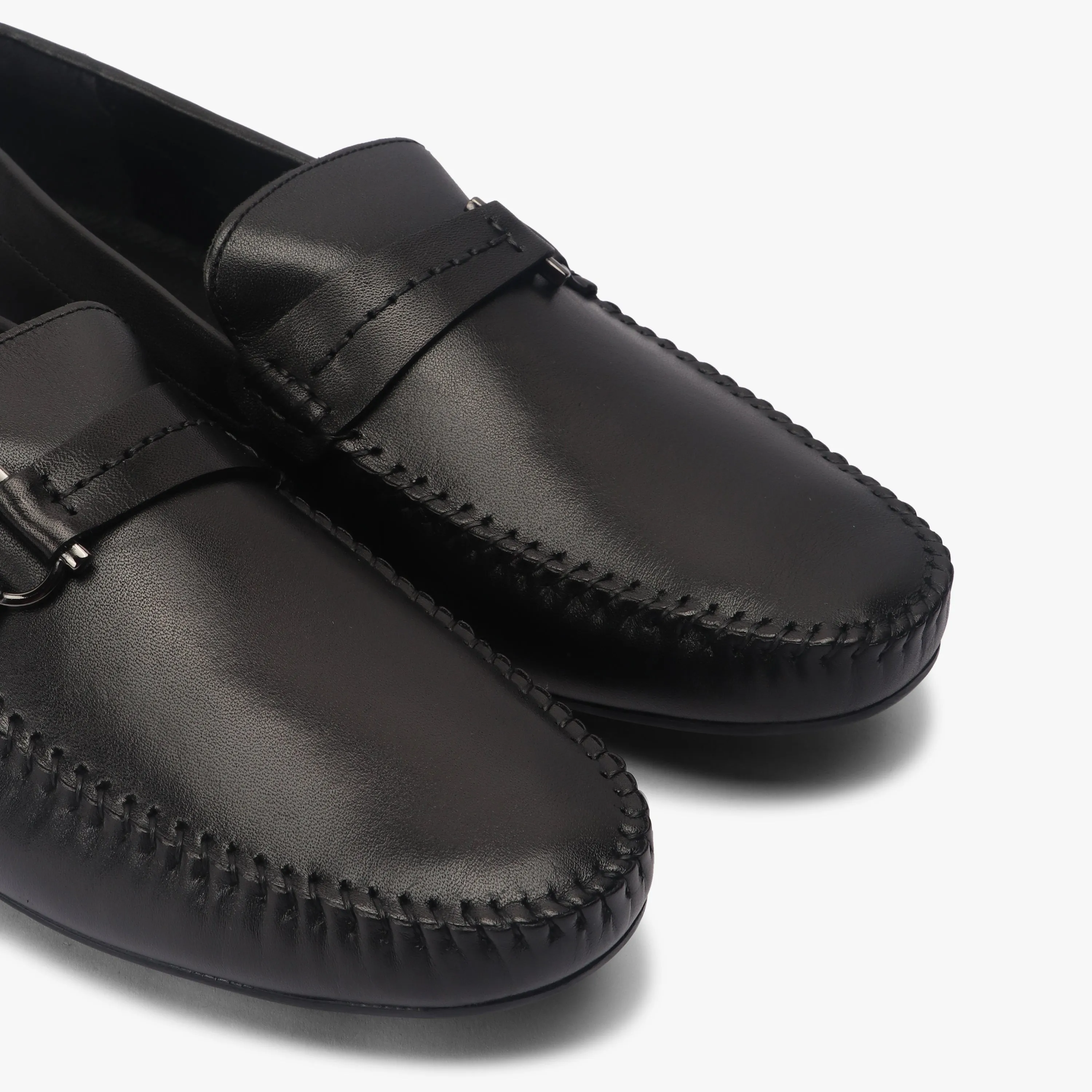 Metal Bit Accented Loafers