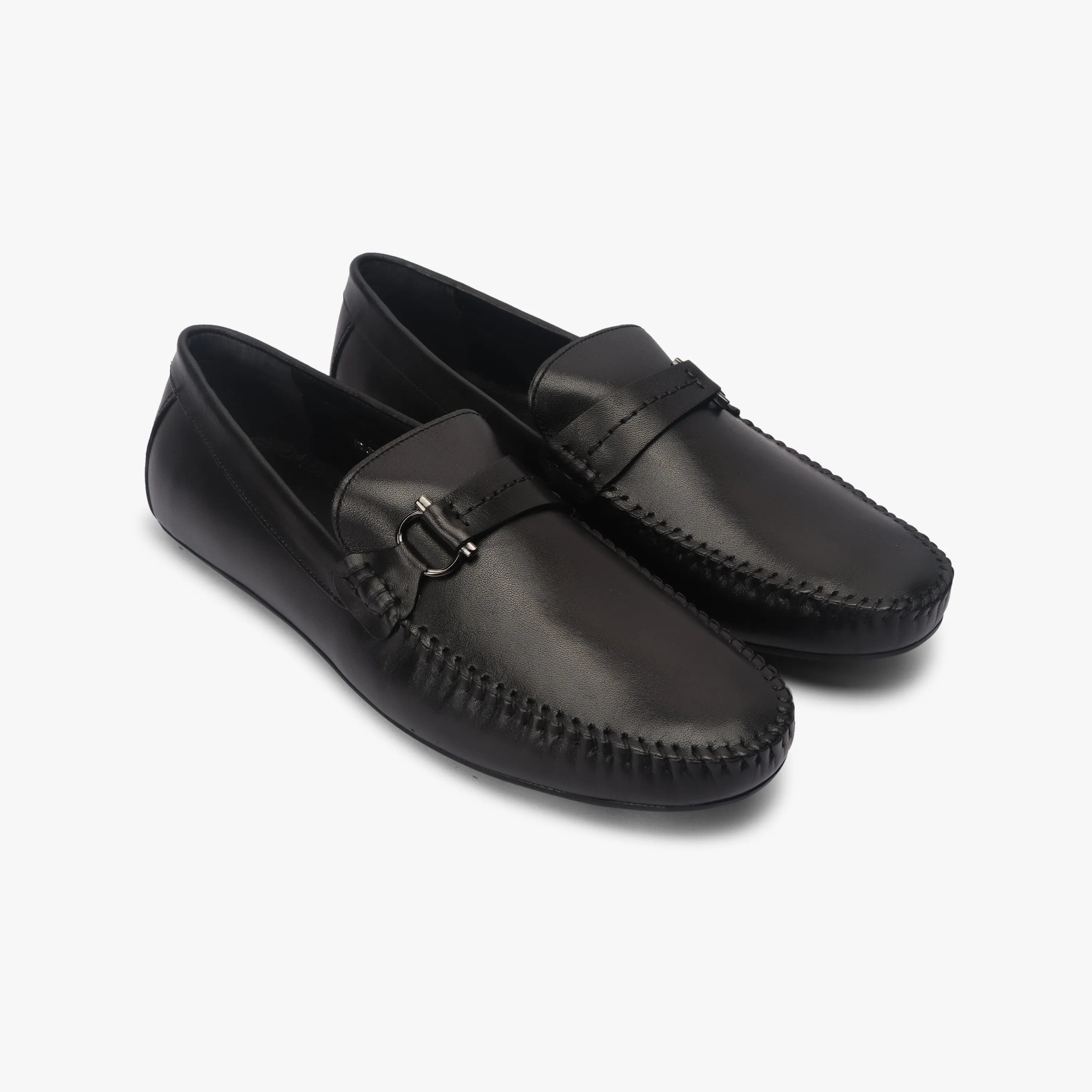 Metal Bit Accented Loafers