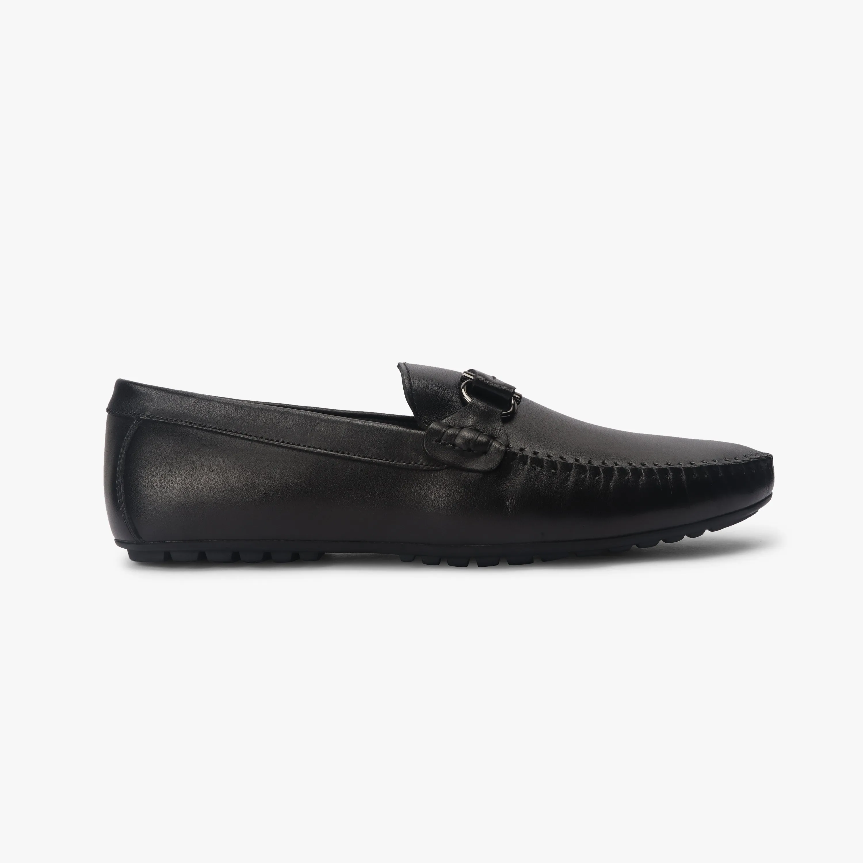 Metal Bit Accented Loafers