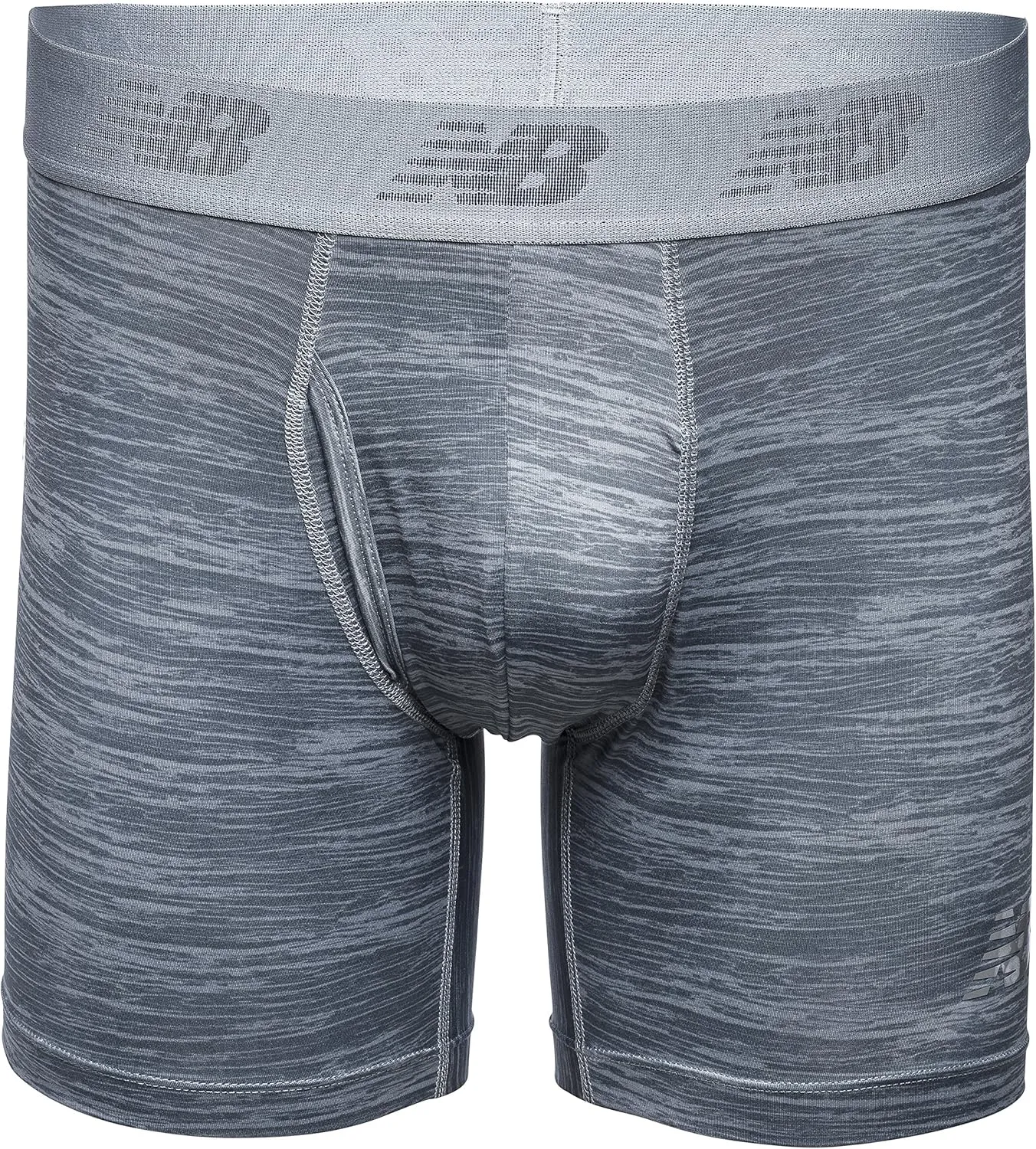 New Balance Men's Performance Boxer Briefs with Fly, Breathable Stretch Underwear, Moisture Wicking, Soft Waistband (3 Pack)