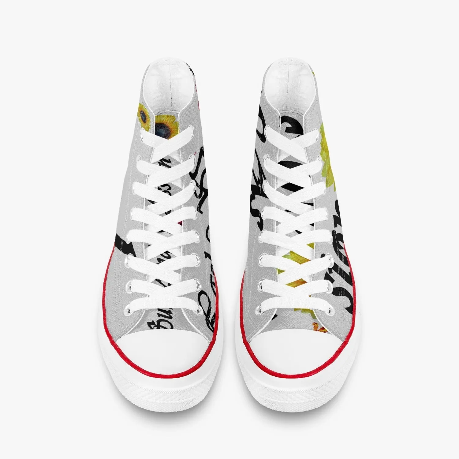 New High-Top Canvas Shoes - White