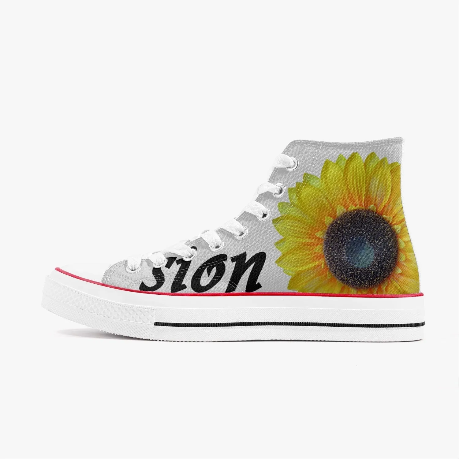 New High-Top Canvas Shoes - White