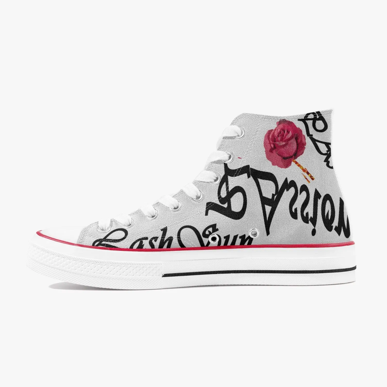 New High-Top Canvas Shoes - White