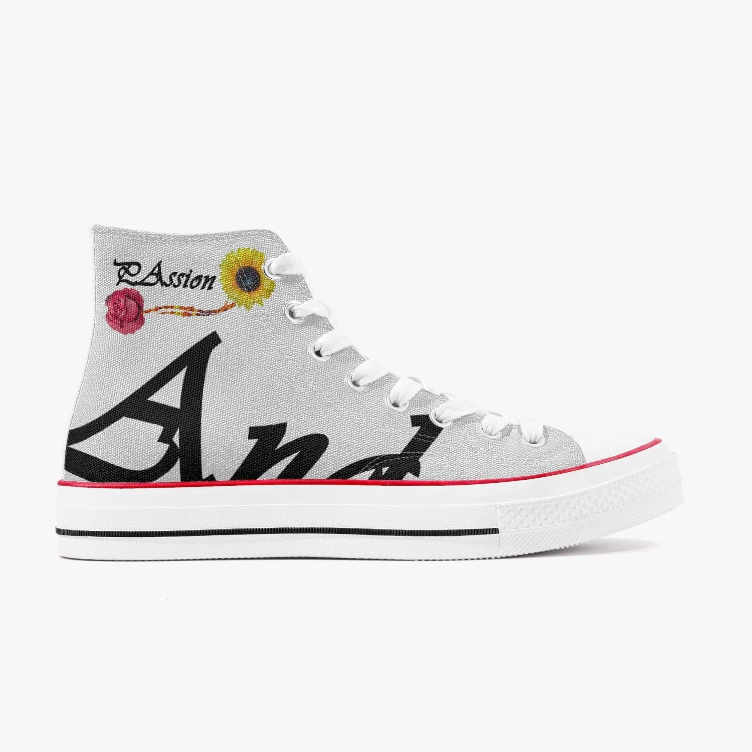 New High-Top Canvas Shoes - White