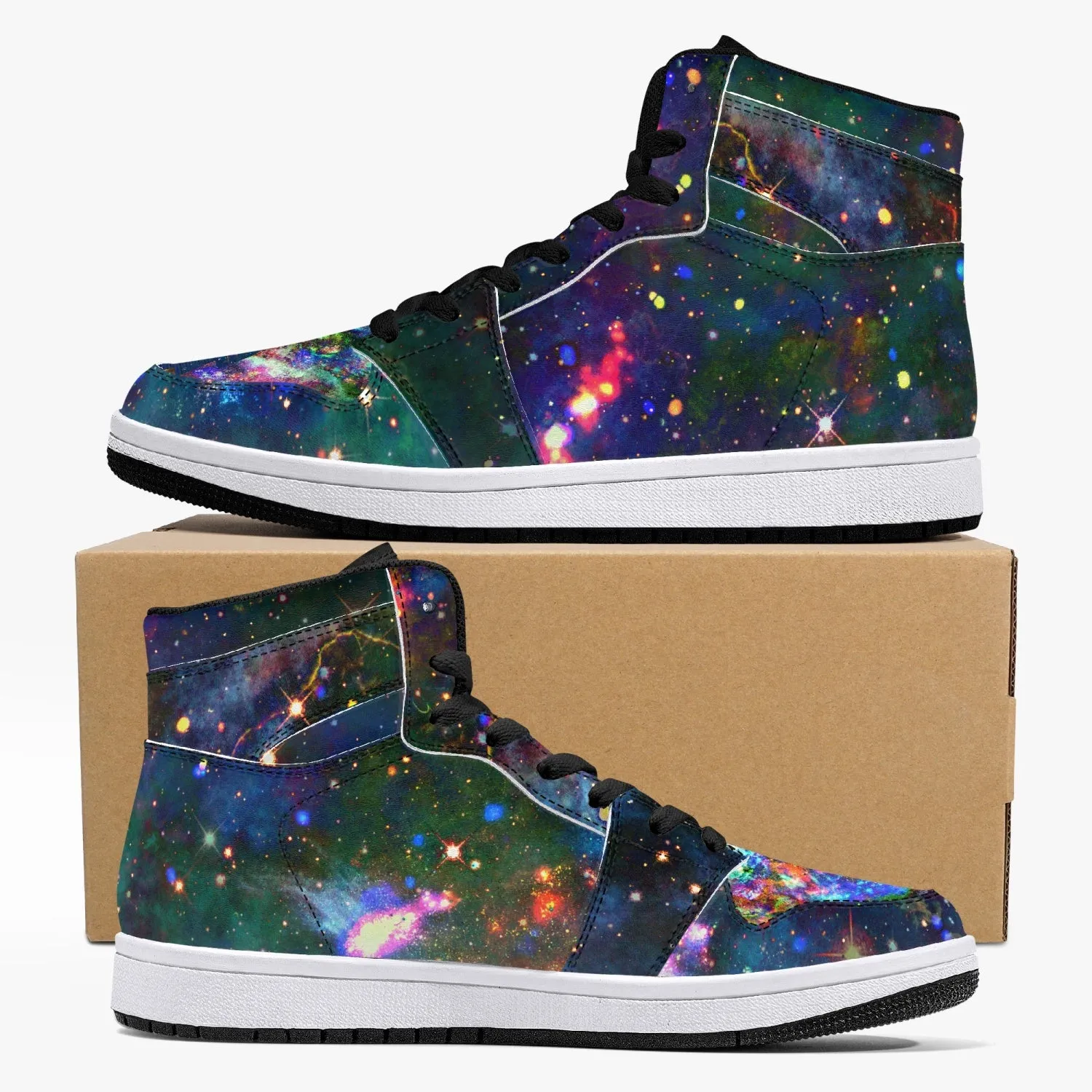 Oriarch Psychedelic Split-Style High-Top Sneakers