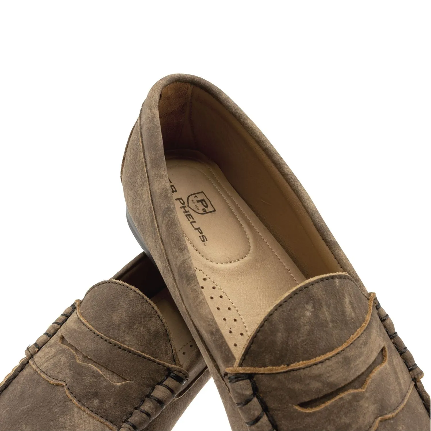 Preston Washed Calfskin Penny Loafer in Briar (Size 8 1/2) by T.B. Phelps