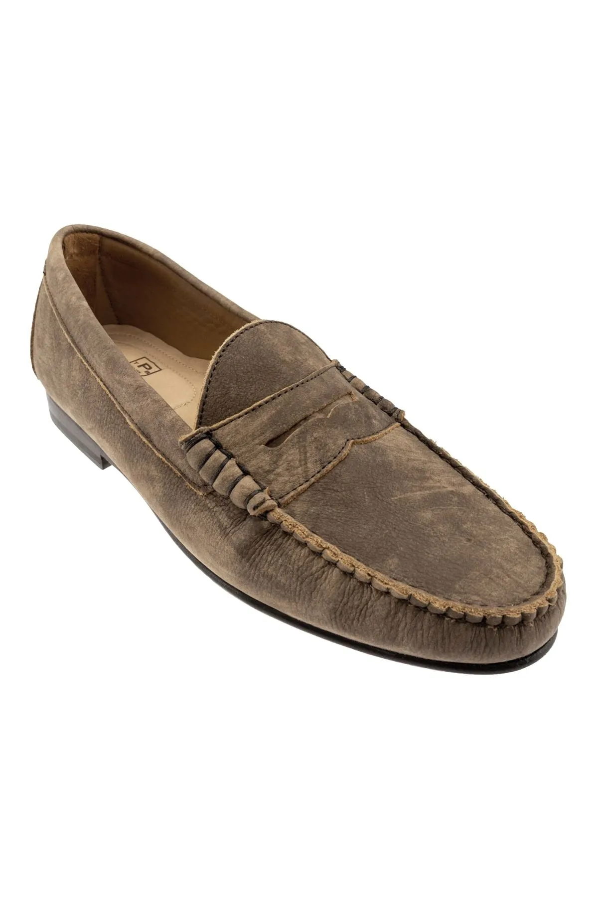 Preston Washed Calfskin Penny Loafer in Briar (Size 8 1/2) by T.B. Phelps