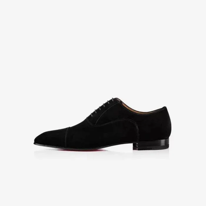 The Rossi 3 - Red Bottom sole Suede Leather Oxford Shoes