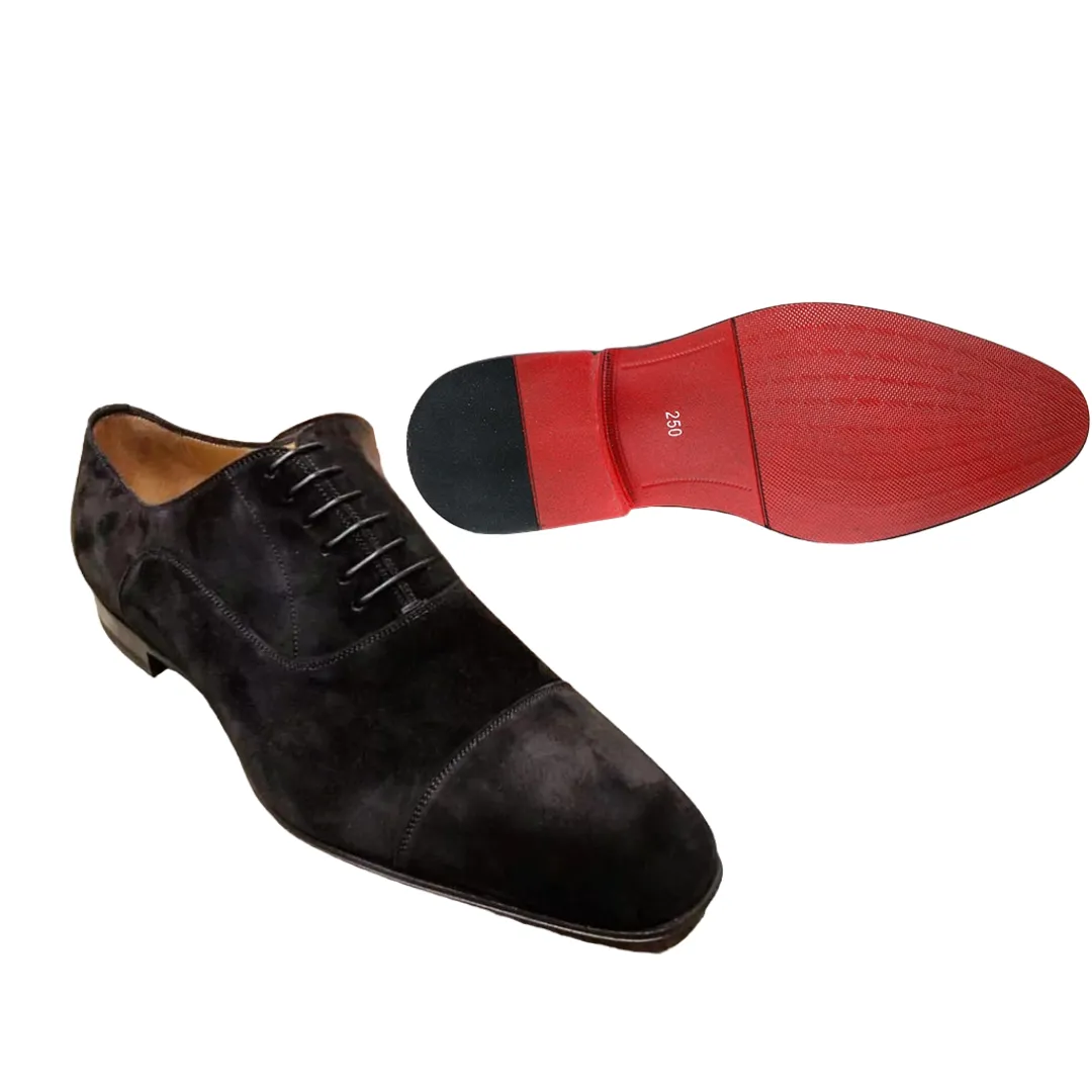 The Rossi 3 - Red Bottom sole Suede Leather Oxford Shoes