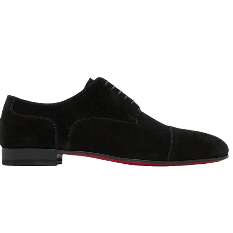 The Rossi 3 - Red Bottom sole Suede Leather Oxford Shoes