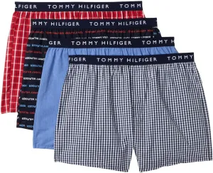 Tommy Hilfiger Men's Cotton Classic 4-Pack Woven Boxer