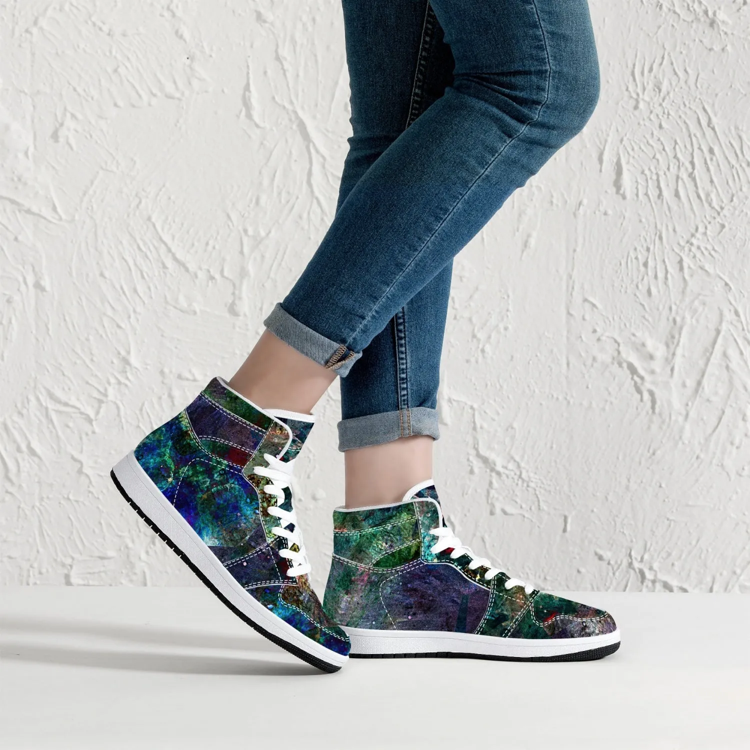 Valendrin Psychedelic Split-Style High-Top Sneakers