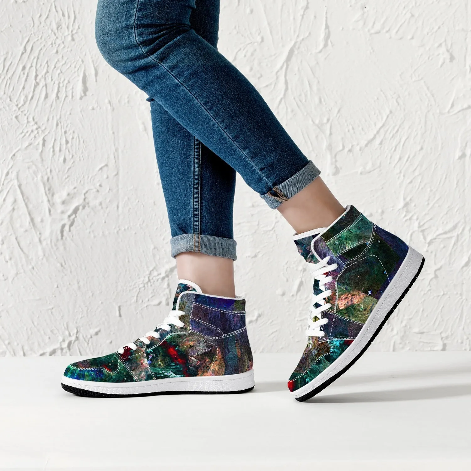Valendrin Psychedelic Split-Style High-Top Sneakers