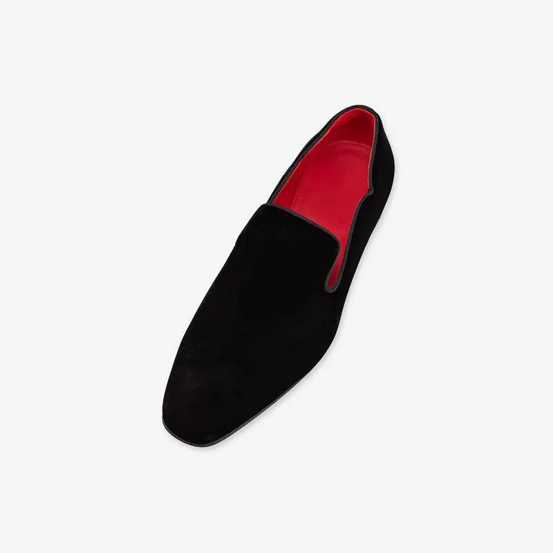 Velvet Loafer Square Toe Slip On