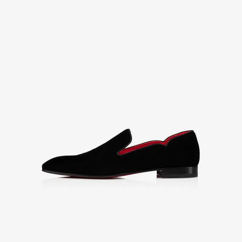 Velvet Loafer Square Toe Slip On