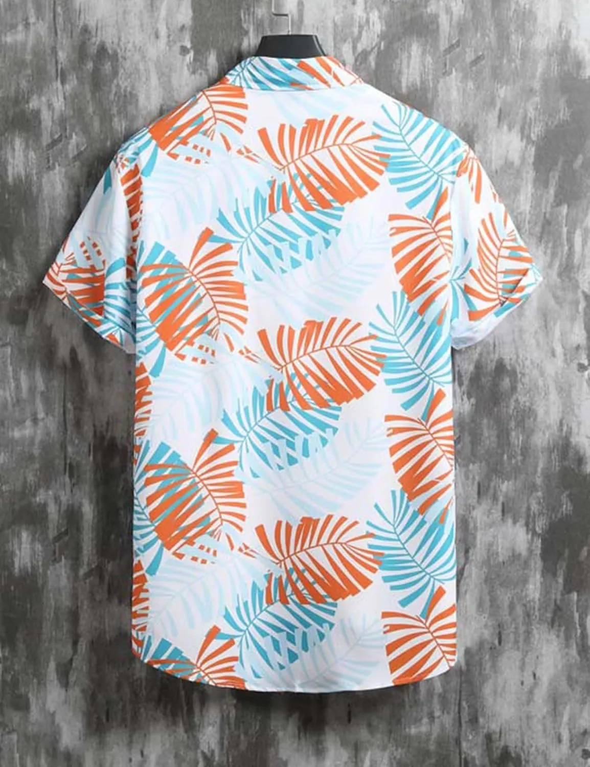 Yimoon Men's Summer 2 Piece Outfits Tropical Print Short Sleeve Button Down Hawaiian Beach Shirt and Shorts Set
